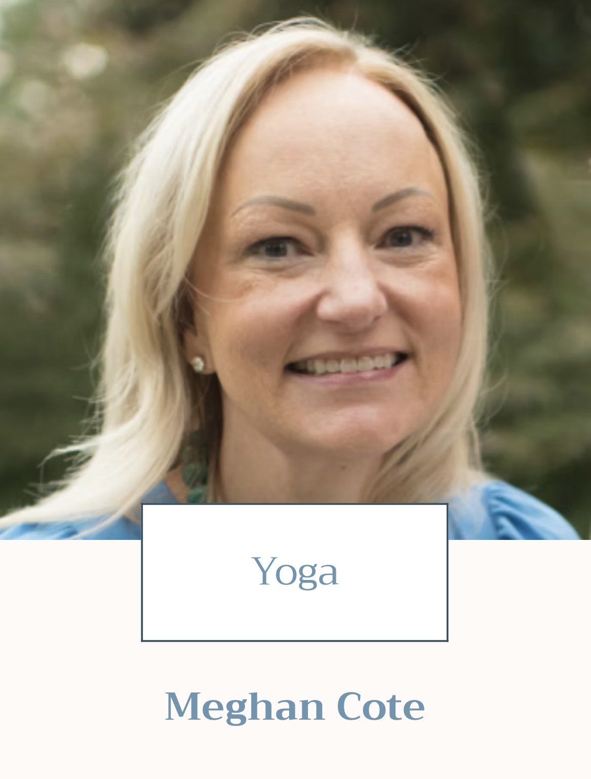 Headshot of Ms. Meghan Cote, preschool yoga instructor